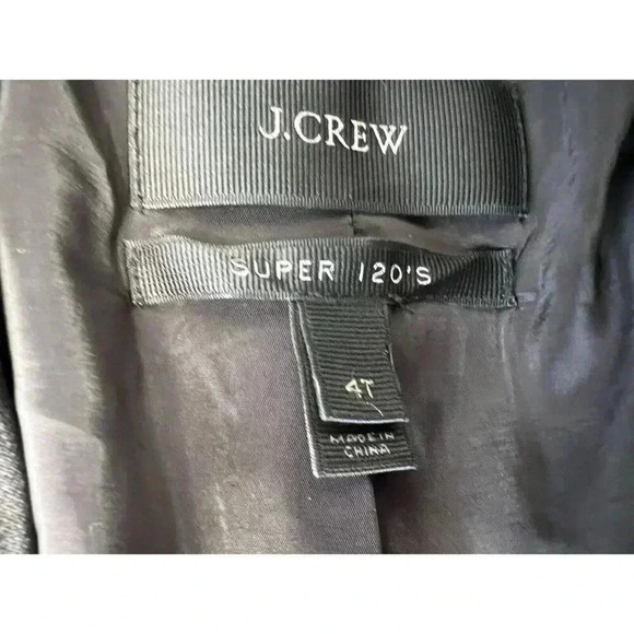 J.Crew 1035 Super 120’s Wool Blazer Women's Gray 4 Tall 4 T Suit Jacket - Picture 2 of 3